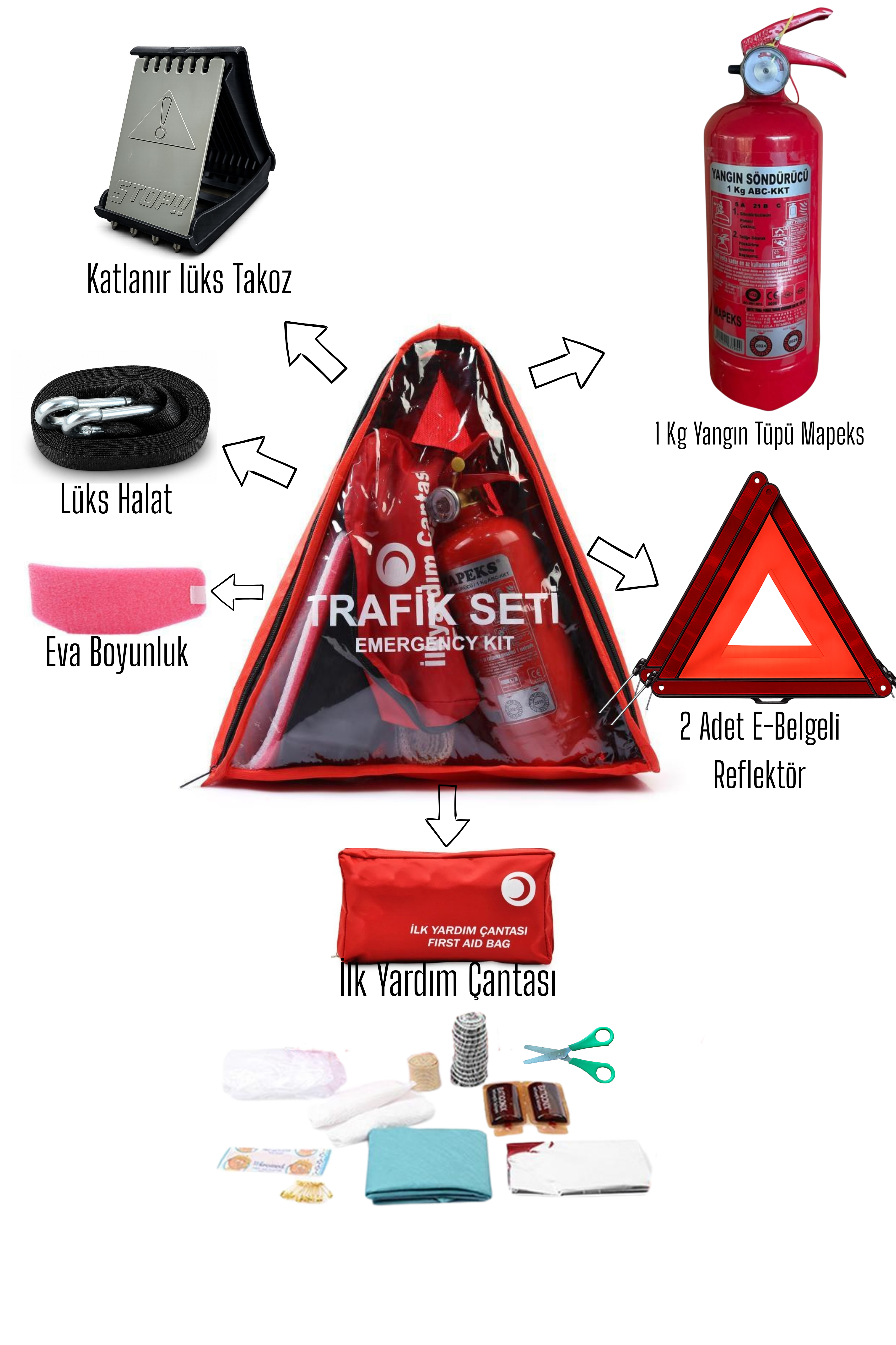 1278PRM Premium Üçgen Trafik Seti